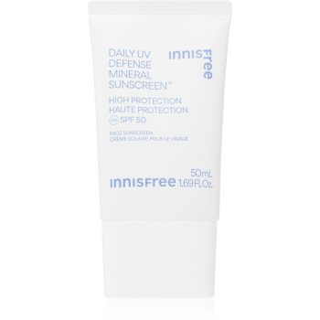 innisfree Daily UV Defense Mineral Sunscreen fluid protector cu minerale pentru fata SPF 50 - imagine 2